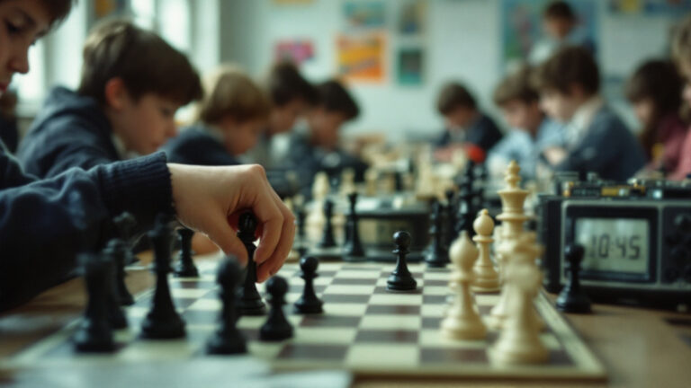 Partie bei der Schach-Kreismeisterschaft