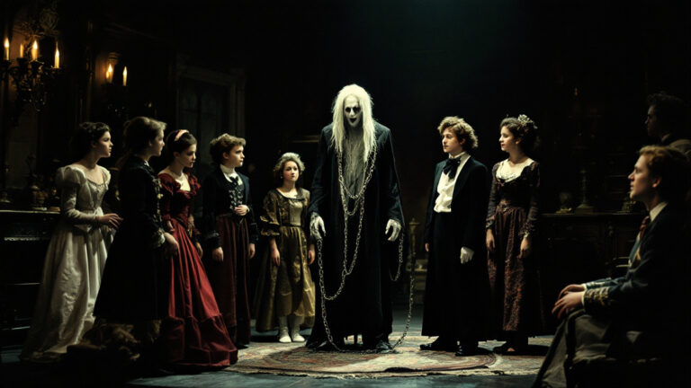 Szene aus dem Englisch-Theater „The Canterville Ghost“